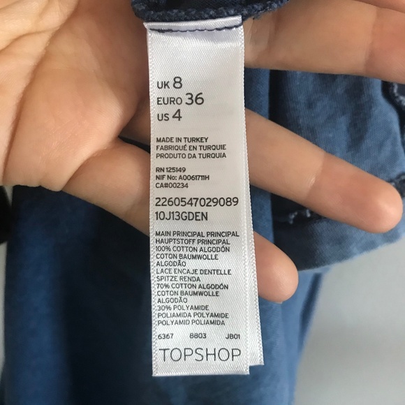 TOPSHOP Blue Picnic Dress - Picture 7 of 7